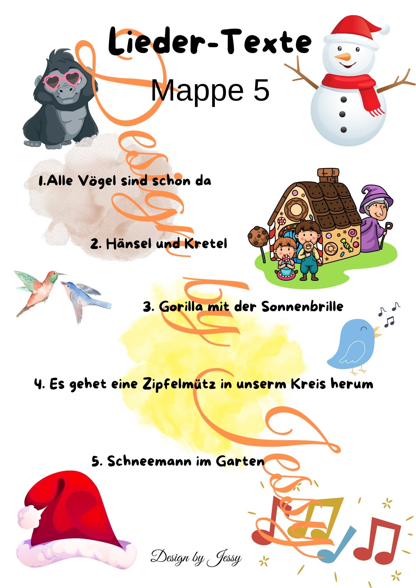 Lieder Texte Mappe 5