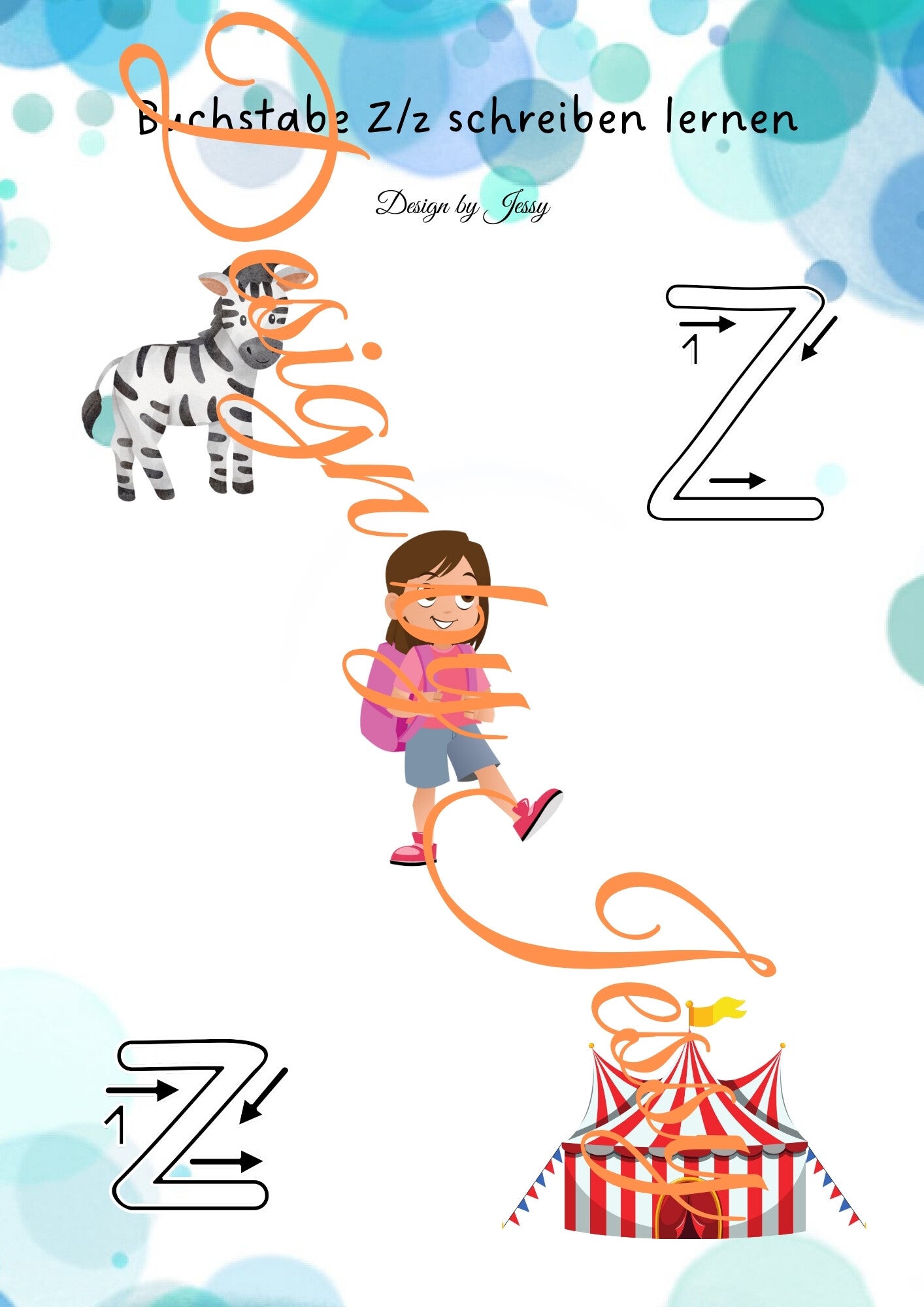 Buchstabe Z schreiben lernen