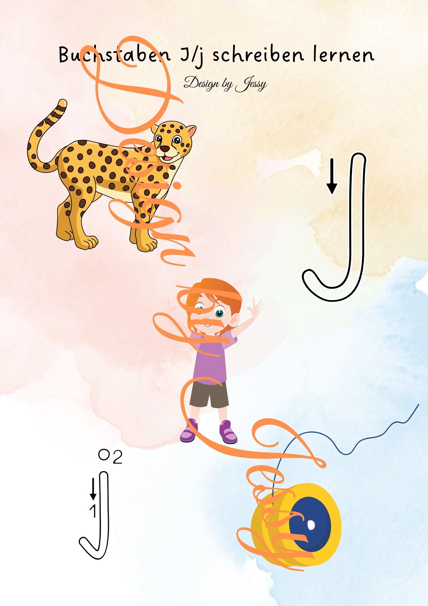 Buchstabe J schreiben lernen
