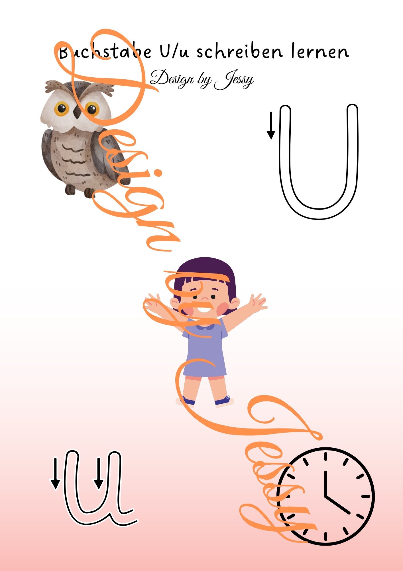 Buchstabe U schreiben lernen