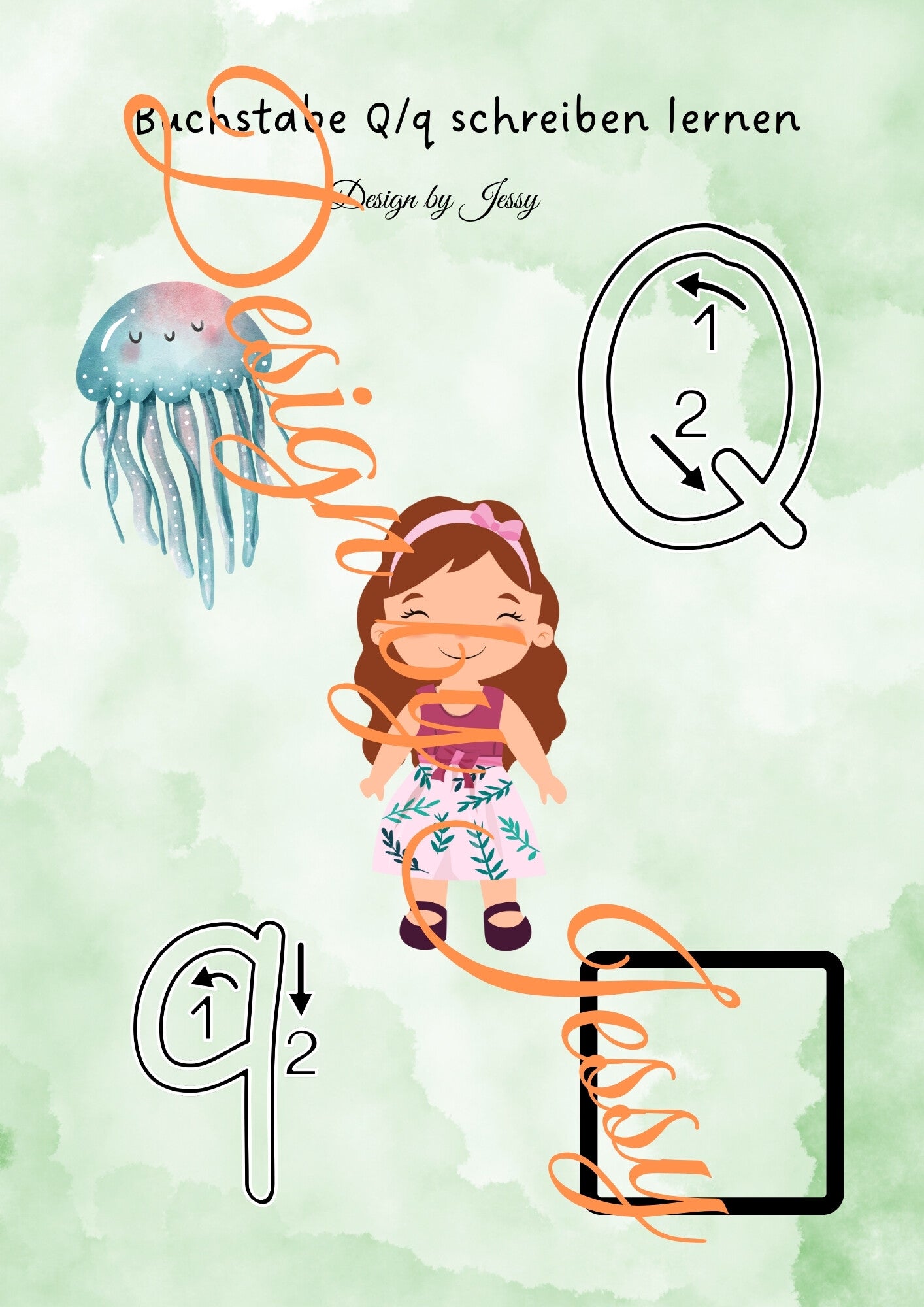 Buchstabe Q schreiben lernen