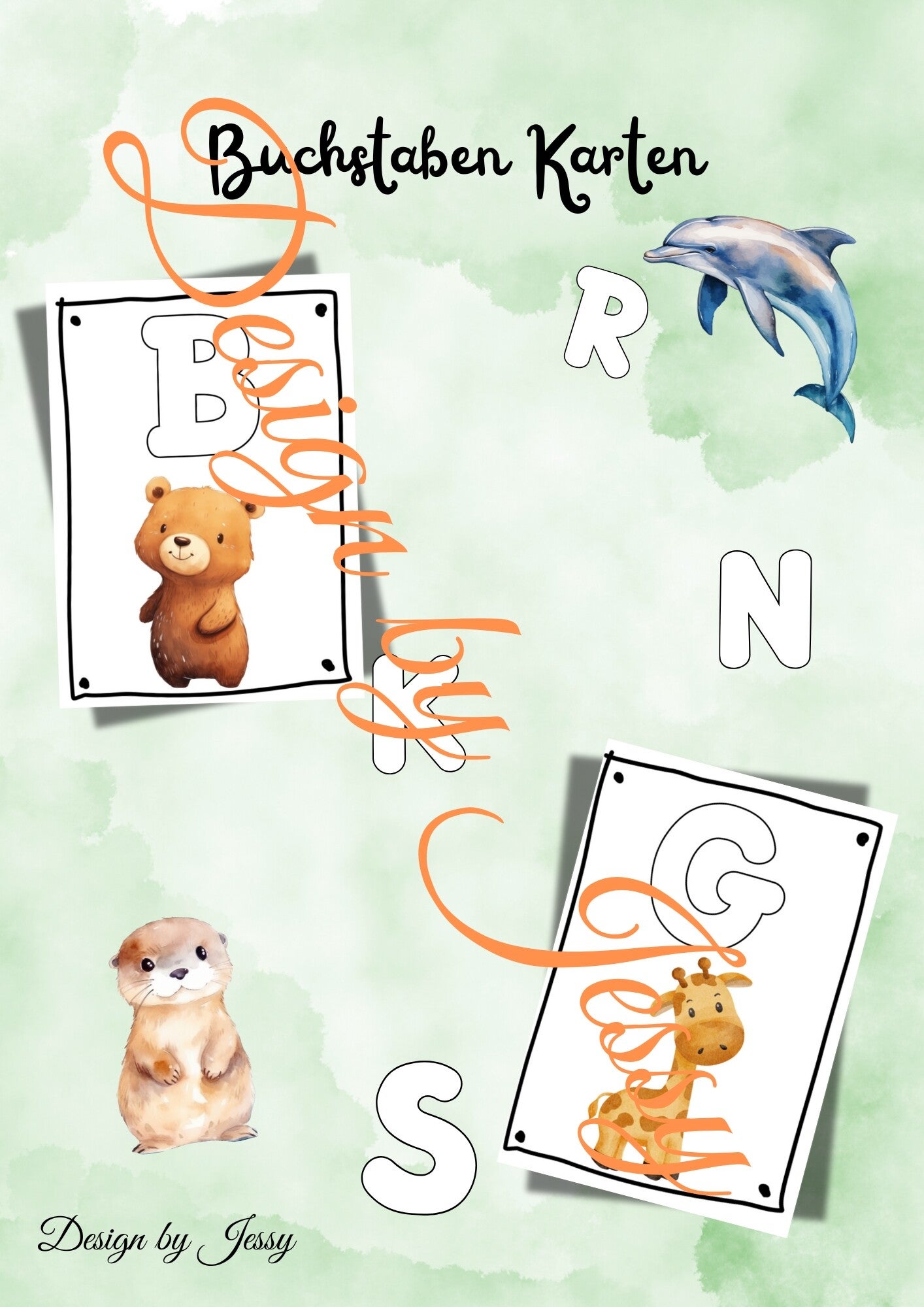 Buchstabenkarten mit Tieren – Buchstaben spielerisch lernen