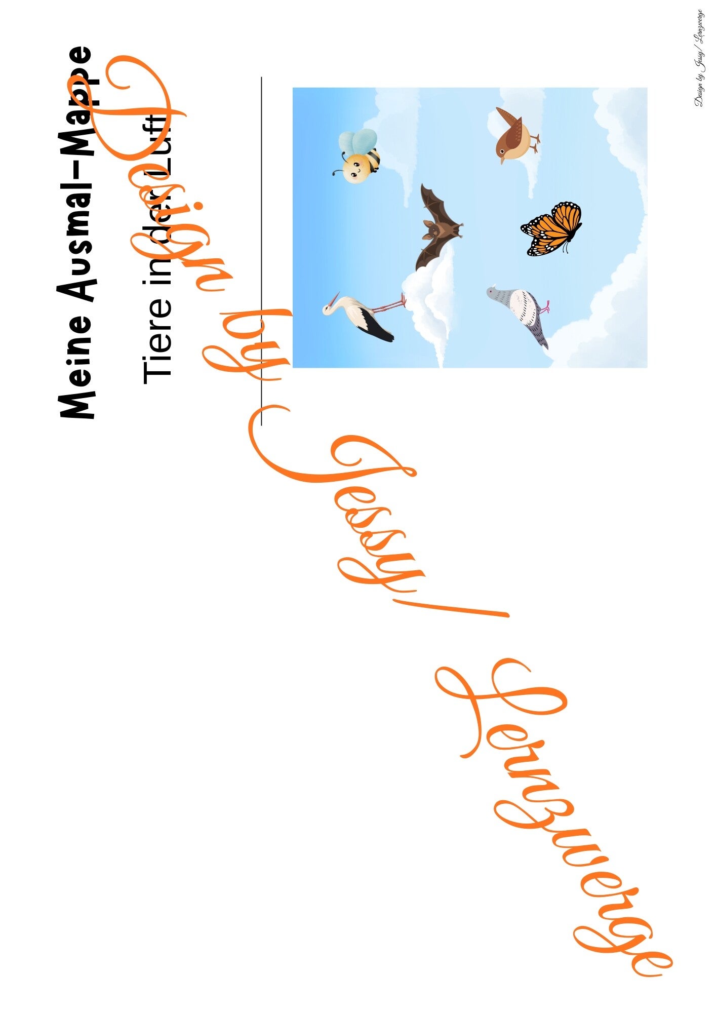 Ausmal-Mappe Lufttiere 1