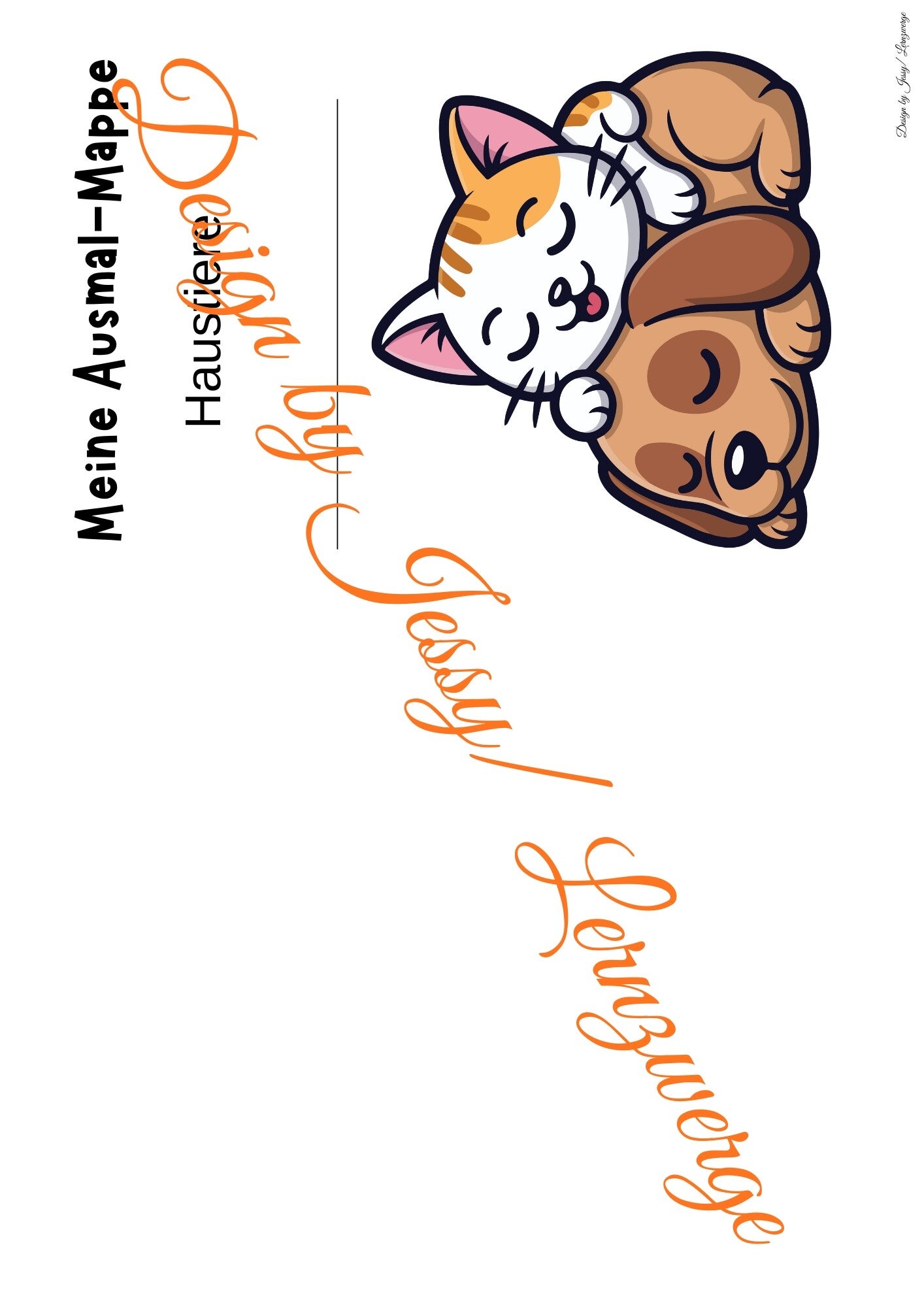 Ausmal-Mappe Haustiere 1