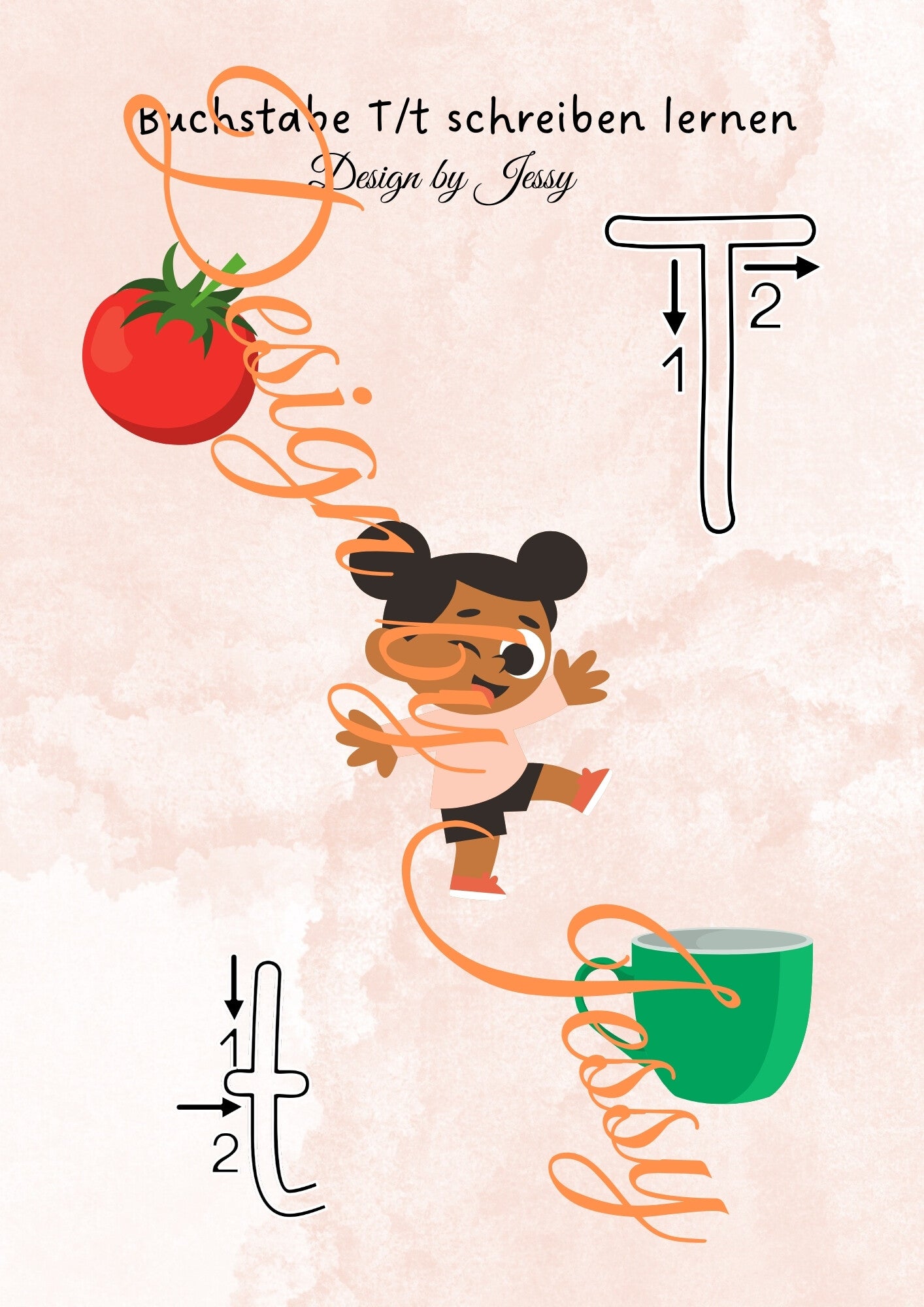 Buchstabe T schreiben lernen