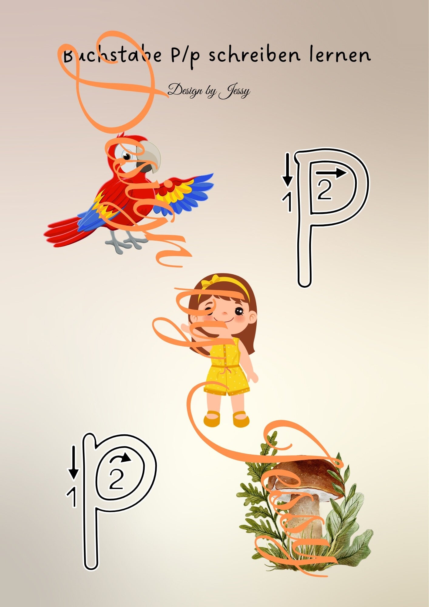 Buchstabe P schreiben lernen