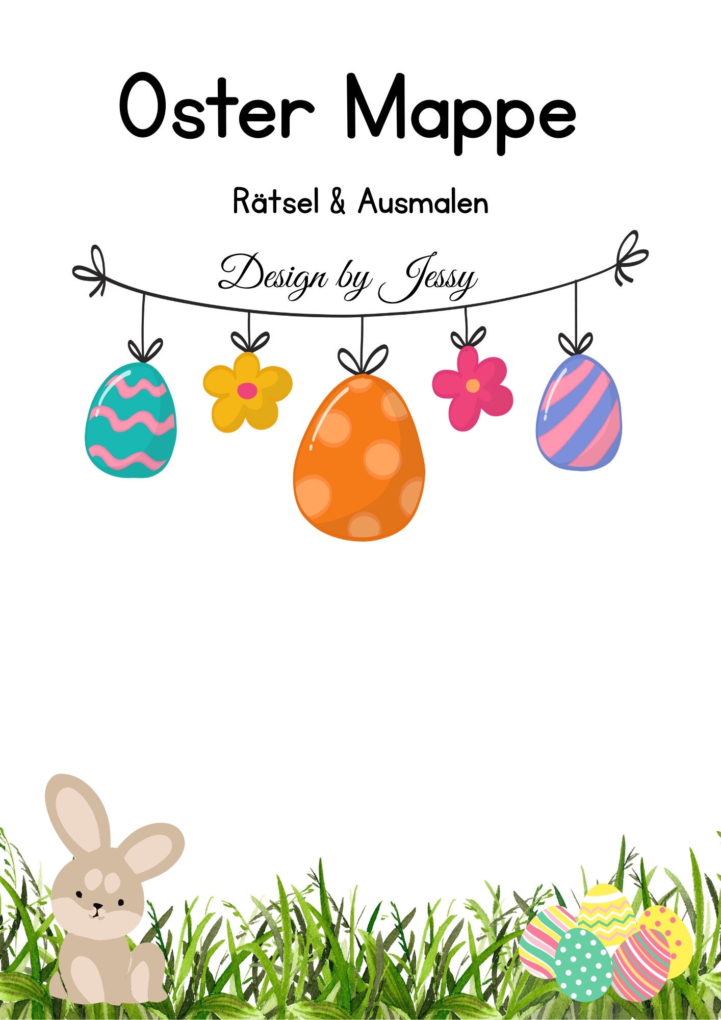Arbeitsblätter-Mappe Ostern – verbinden, ausmalen, Memory & Rätsel