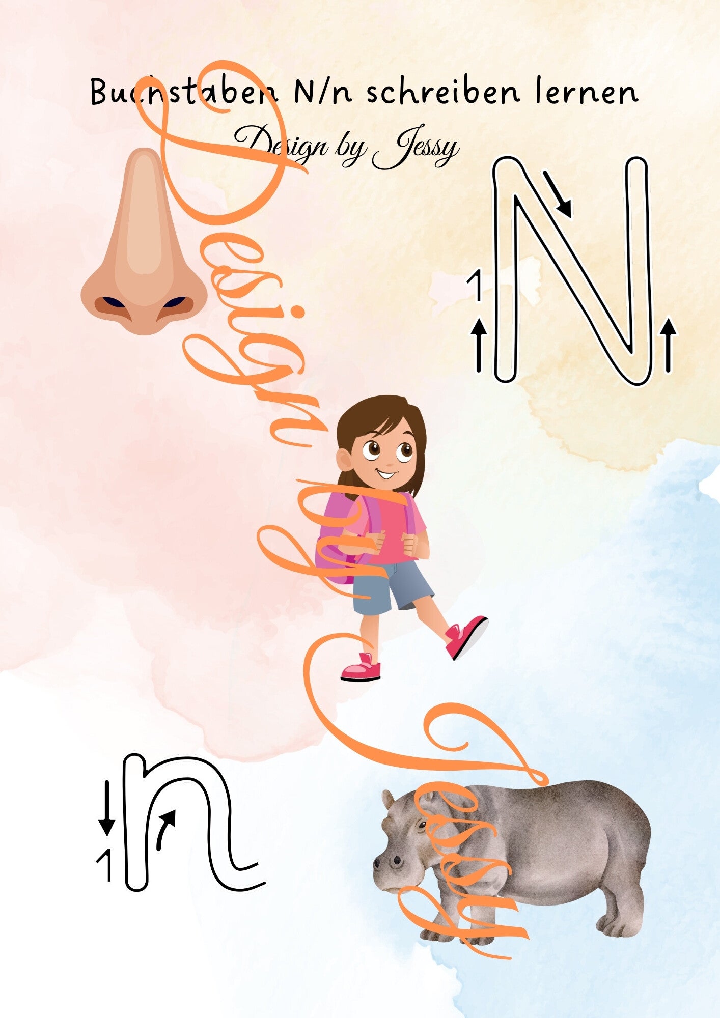 Buchstabe N schreiben lernen
