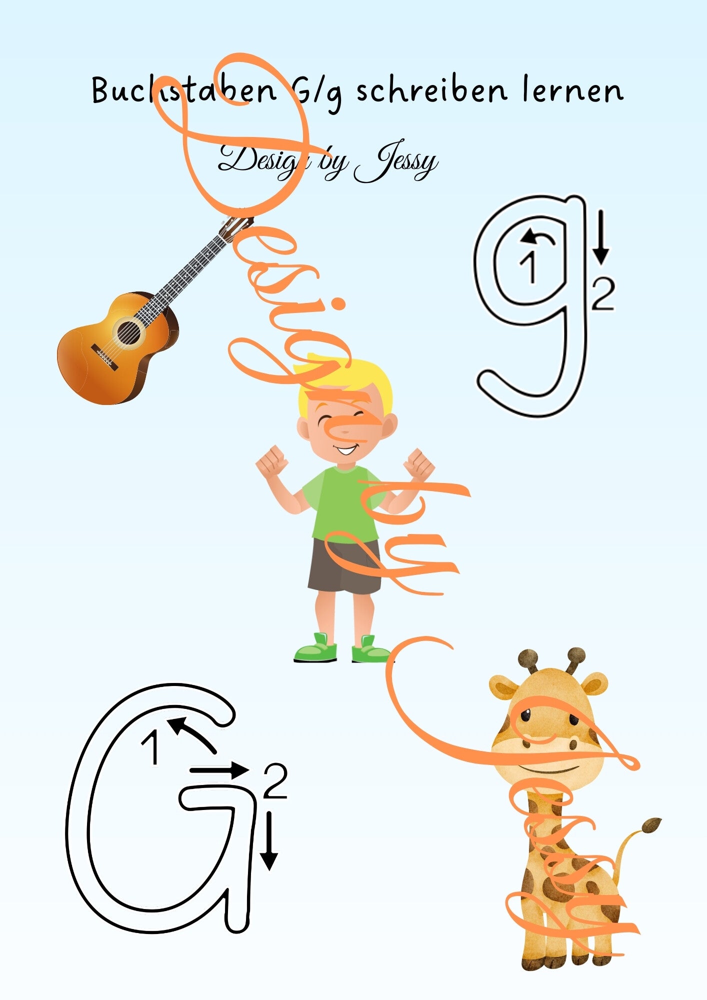 Buchstabe G schreiben lernen