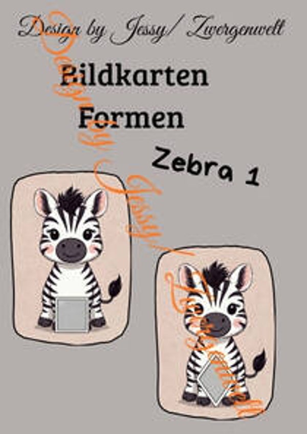 Bildkarten Formen Zebra 1 (Digital)