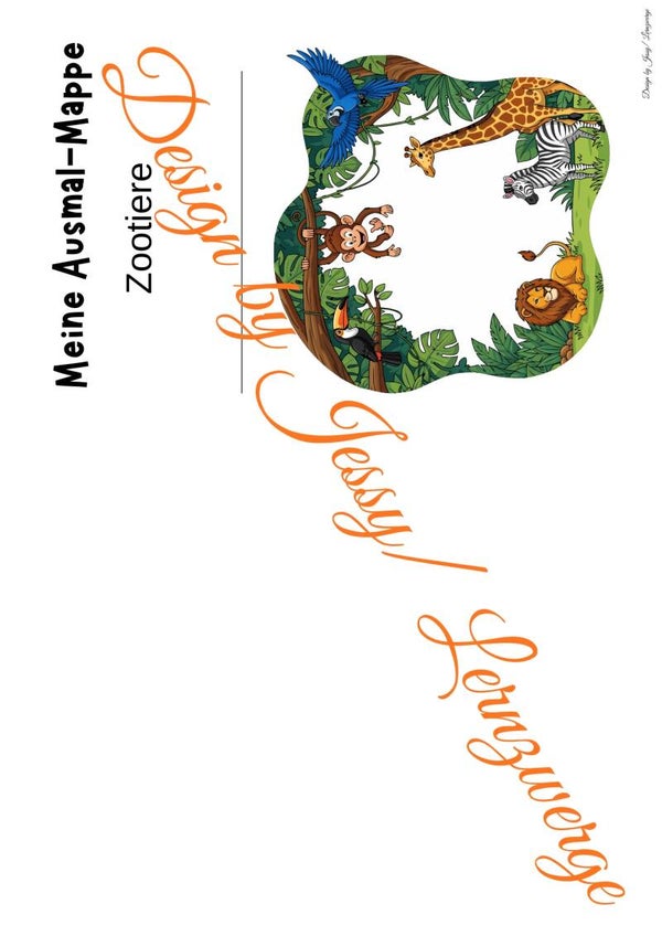 Ausmal-Mappe Zootiere 1 (Digital)