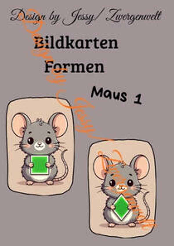 Bildkarten Formen Maus 1 (Digital)