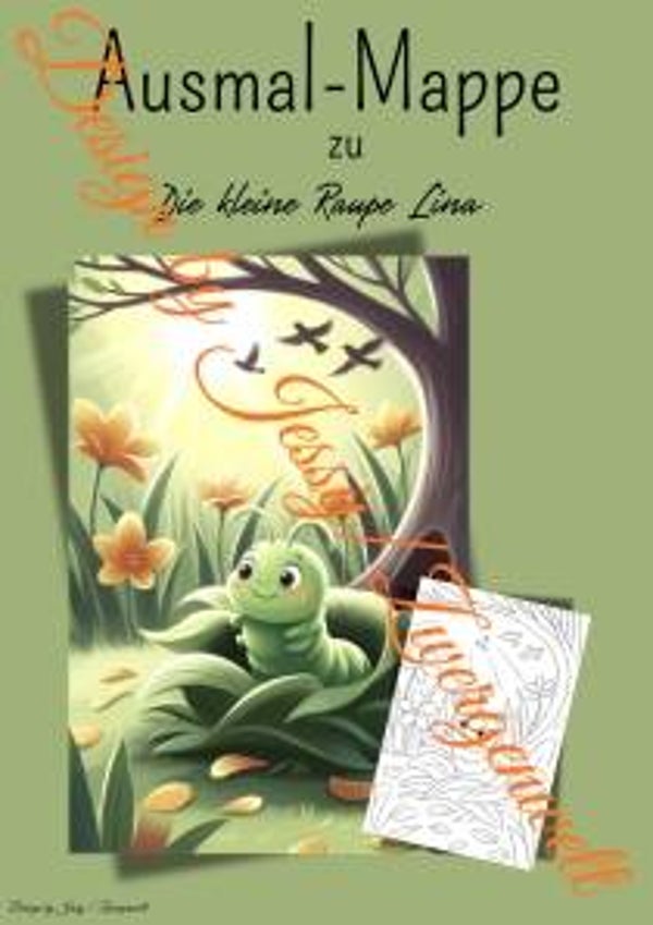 Ausmal-Mappe  „Die kleine Raupe Lina“ (Digital)
