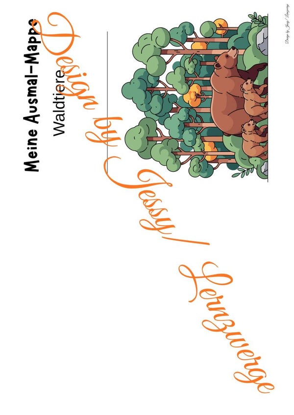 Ausmal-Mappe Waldtiere 1 (Digital)