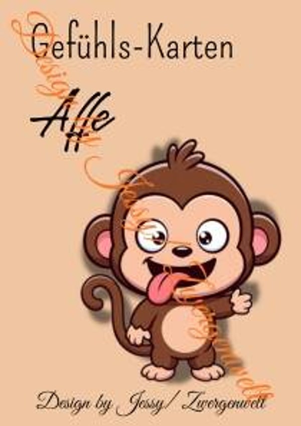 Gefühls-Karten Affe- Emotionen erkennen und benennen (Digital)