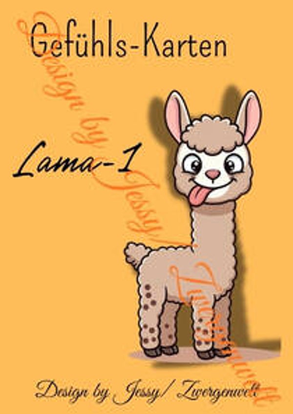 Gefühls-Karten Lama 1- Emotionen erkennen und benennen (Digital)