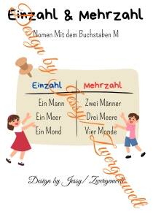 Einzahl & Mehrzahl – Nomen mit Buchstaben M (Druck)