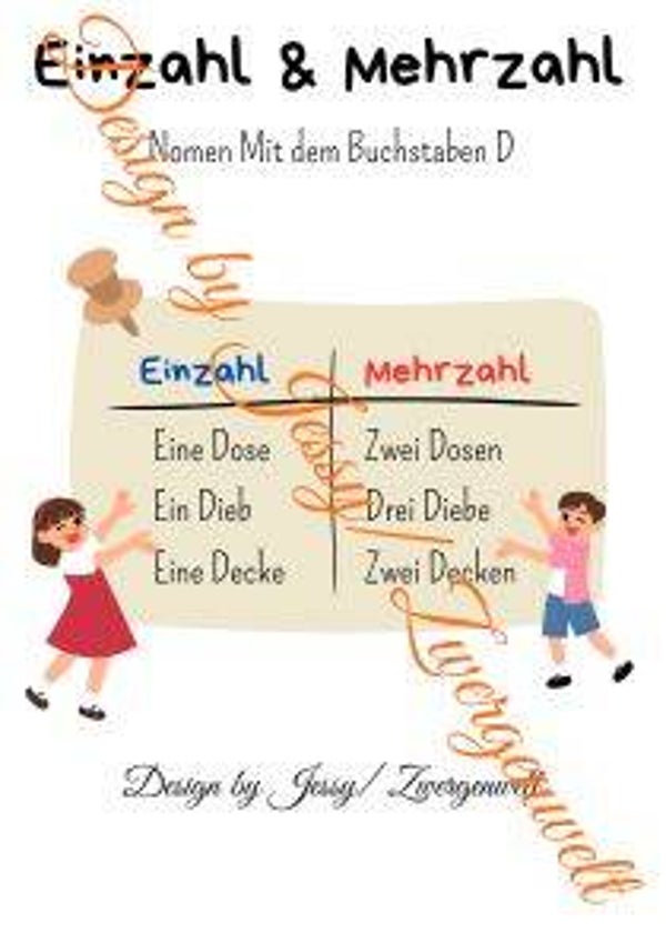Einzahl & Mehrzahl – Nomen mit Buchstaben D (Digital)