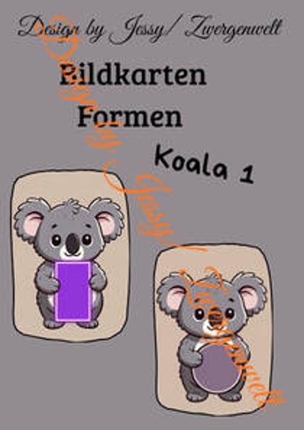 Bilkarten Formen Koala 1 (Digital)
