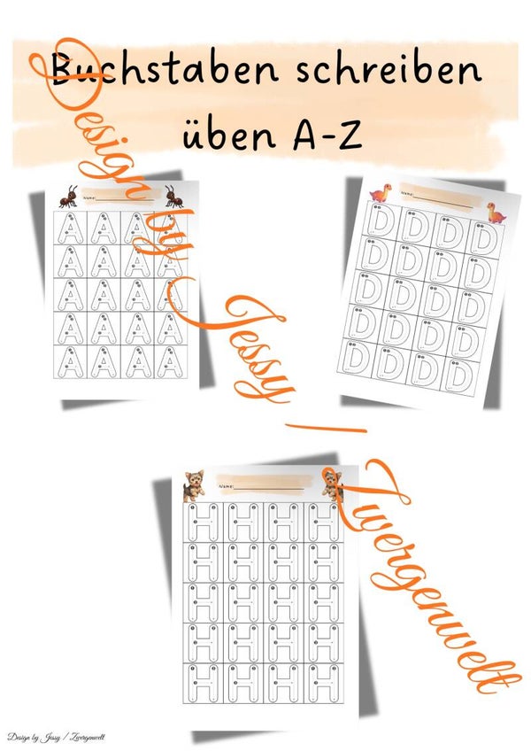 Buchstaben schreiben üben A-Z – Spielerisch Schreiben lernen