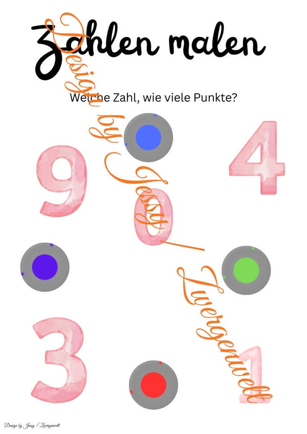 Zahlen malen – Spielerisch Zahlen lernen