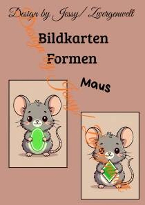 Bildkarten Formen Maus (Digital)