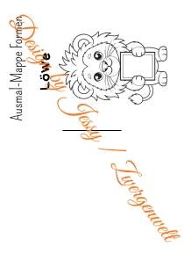 Ausmal-Mappe Formen Löwe (Digital)