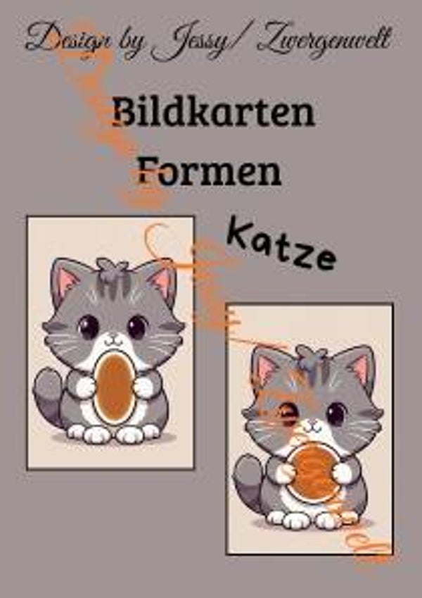 Bildkarten Formen Katze (Digital)
