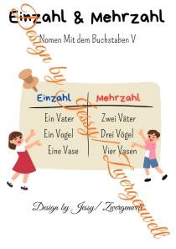 Einzahl & Mehrzahl – Nomen mit Buchstaben V (Digital)