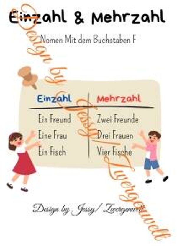 Einzahl & Mehrzahl – Nomen mit Buchstaben F (Digital)