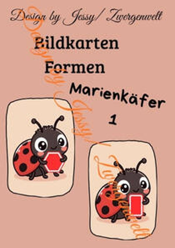 Bildkarten Formen Marienkäfer 1 (Digital)