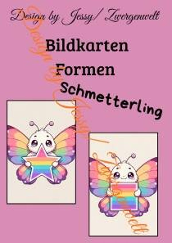 Bildkarten Formen Schmetterling (Digital)