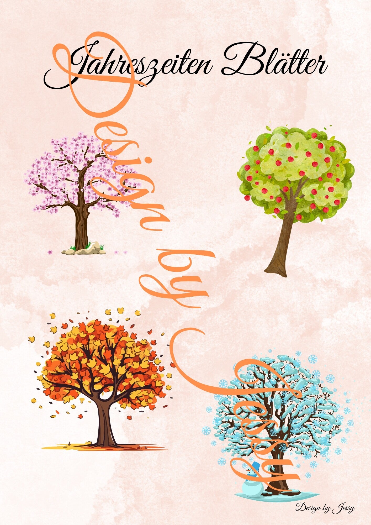 Jahreszeiten-Blätter – jede Jahreszeit mit dem passenden Baum