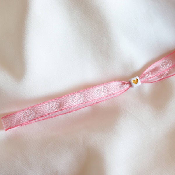 Smiley lint armbandje