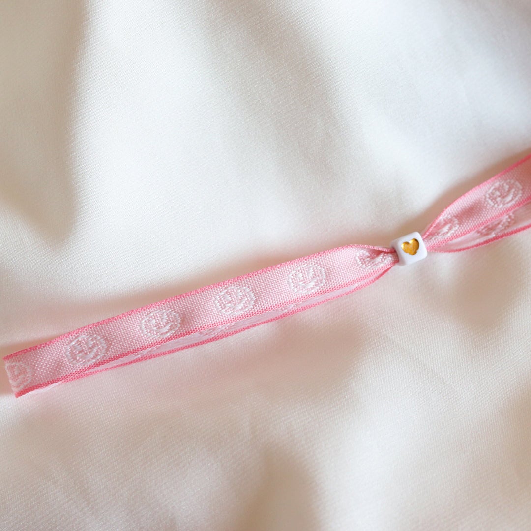 Smiley lint armbandje