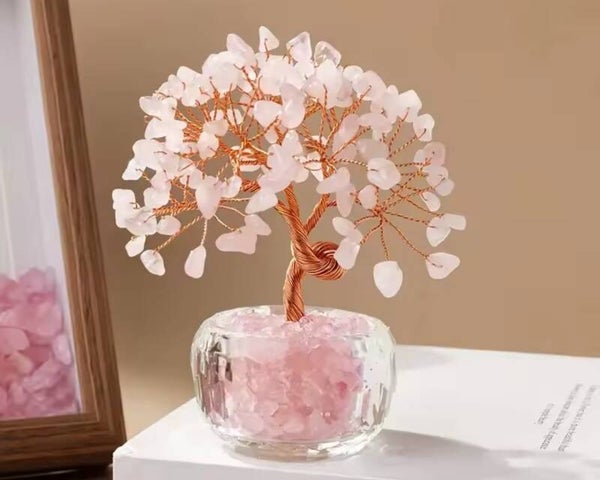 Rose Quartz Crystal Tree