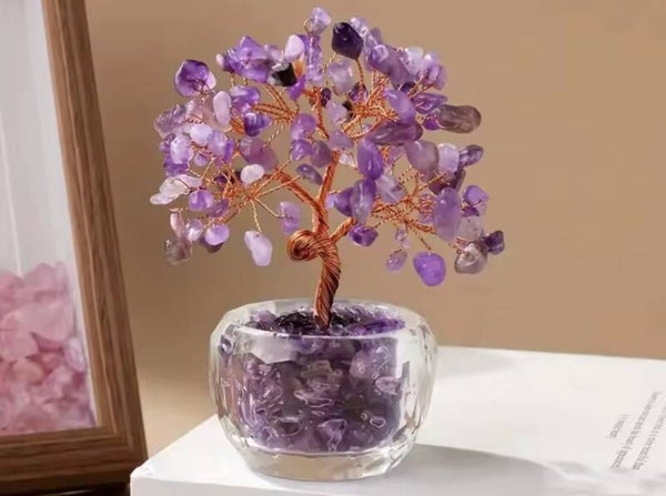 Natural Crystal & Copper Trees