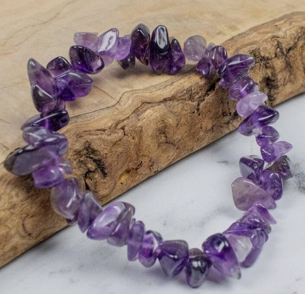Amethyst Chip Bracelet