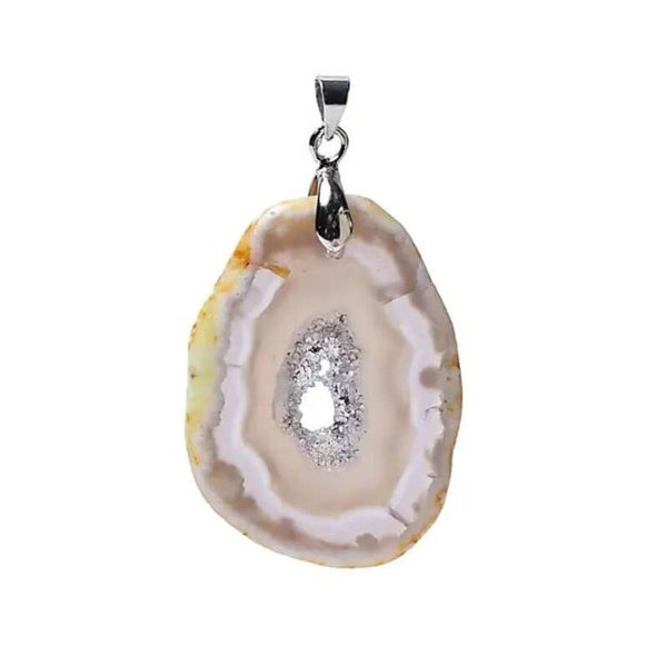 Natural Agate Slice Pendant