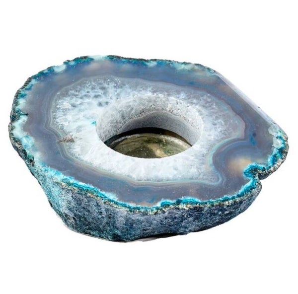 Agate Slice Tea Light Holder