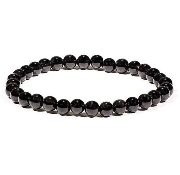 Black Tourmaline Beaded Bracelet