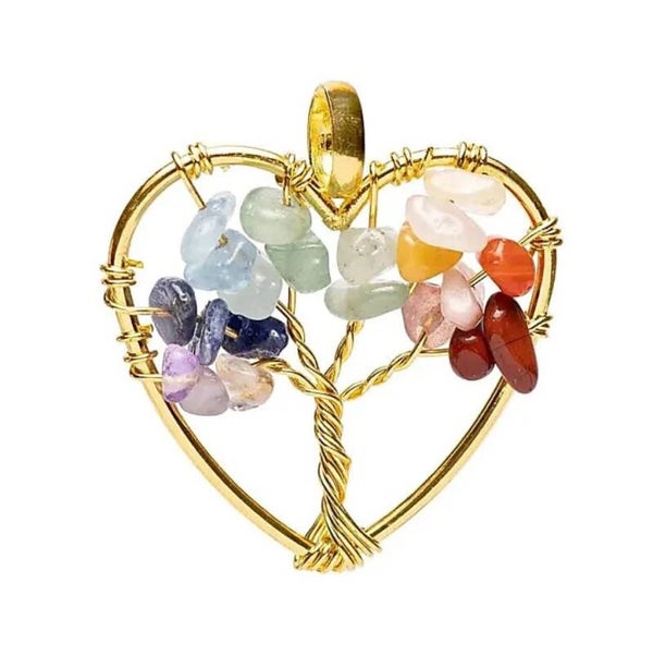 Golden Plated Chakra Tree of Life