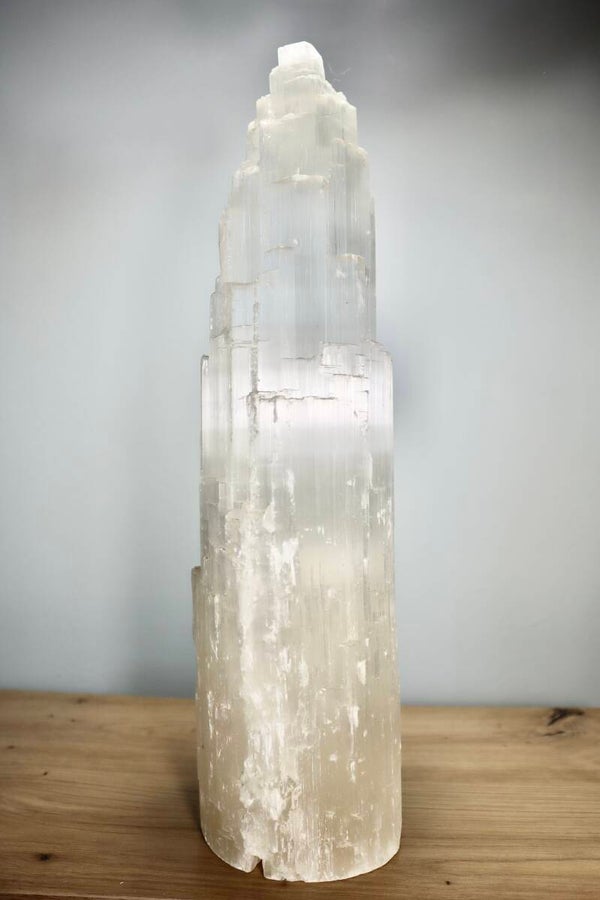 Large Selenite Tower Lamp