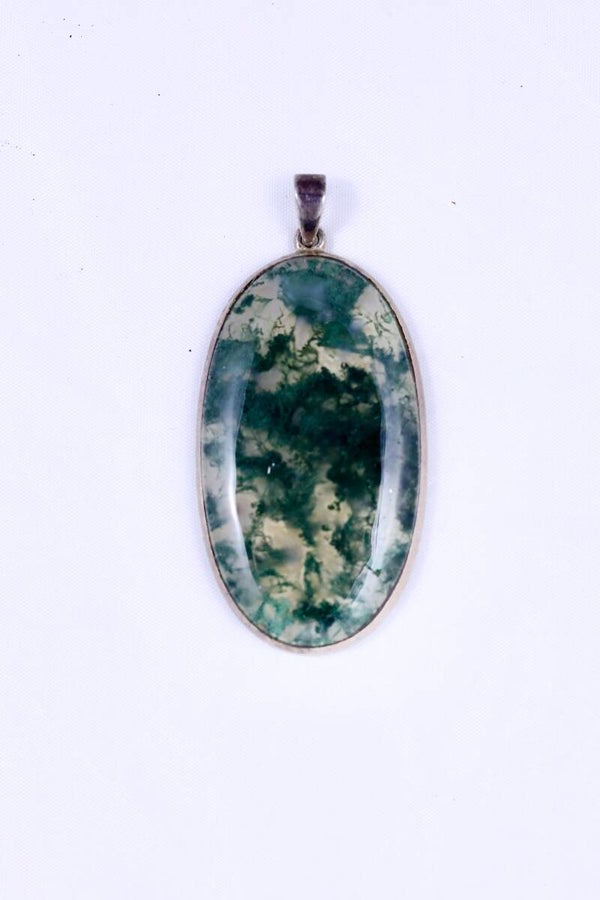High Grade AAA Moss Agate Pendant