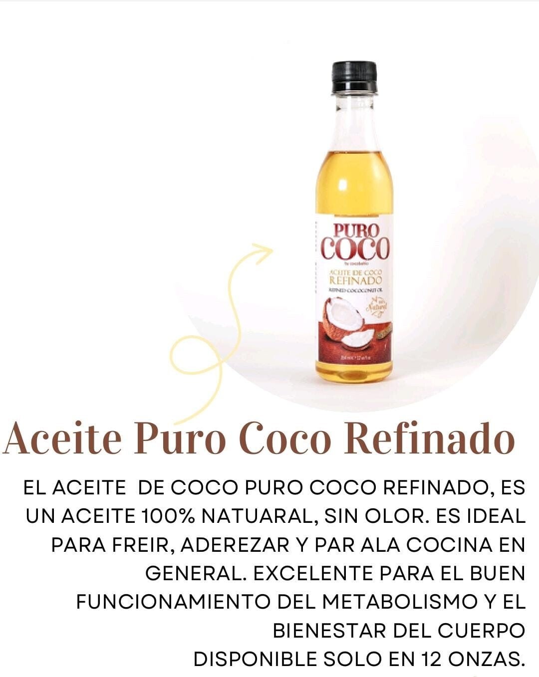 🌿ACEITE REFINADO PURO COCO