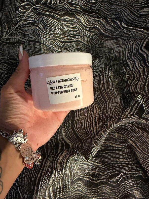 Red lava Citrus Whipped soap