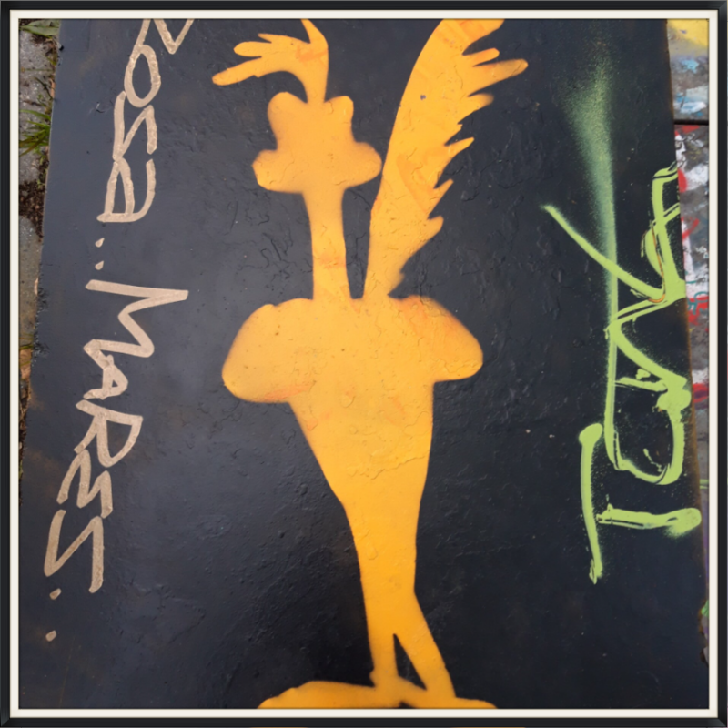 Der Road Runner, ein Symbol eines Roadtrip auch auf der Lane B96