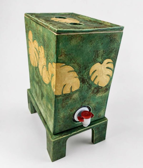 WINEBOX - Green / Golden leaves