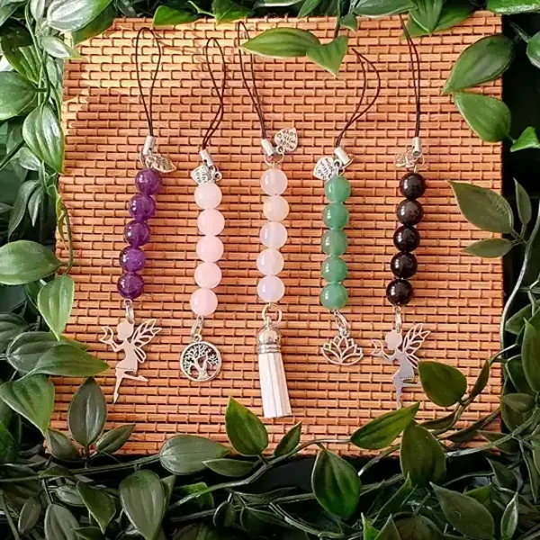 Bijoux de téléphone 5 pierres naturelles