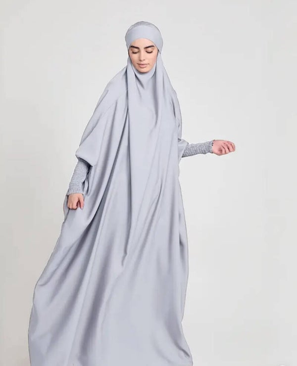 Lavender One-Piece Abaya with Matching Khimar